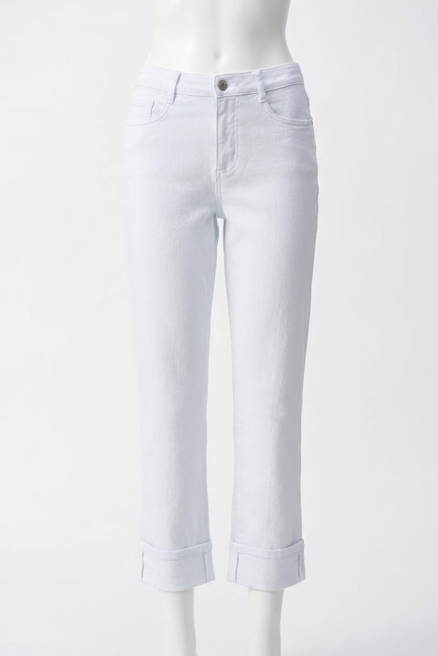 NEW JOSEPH RIBKOFF slim fit cropped jean in white